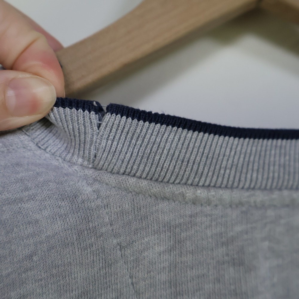 Vintage 90s C&B Sport America Flag Sweatshirt Size Large Gray Oversized - Picture 8 of 15